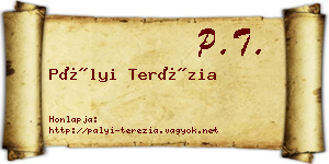 Pályi Terézia névjegykártya